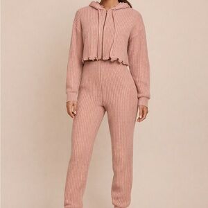 Hot & Delicious Pink Knit Sweater Set